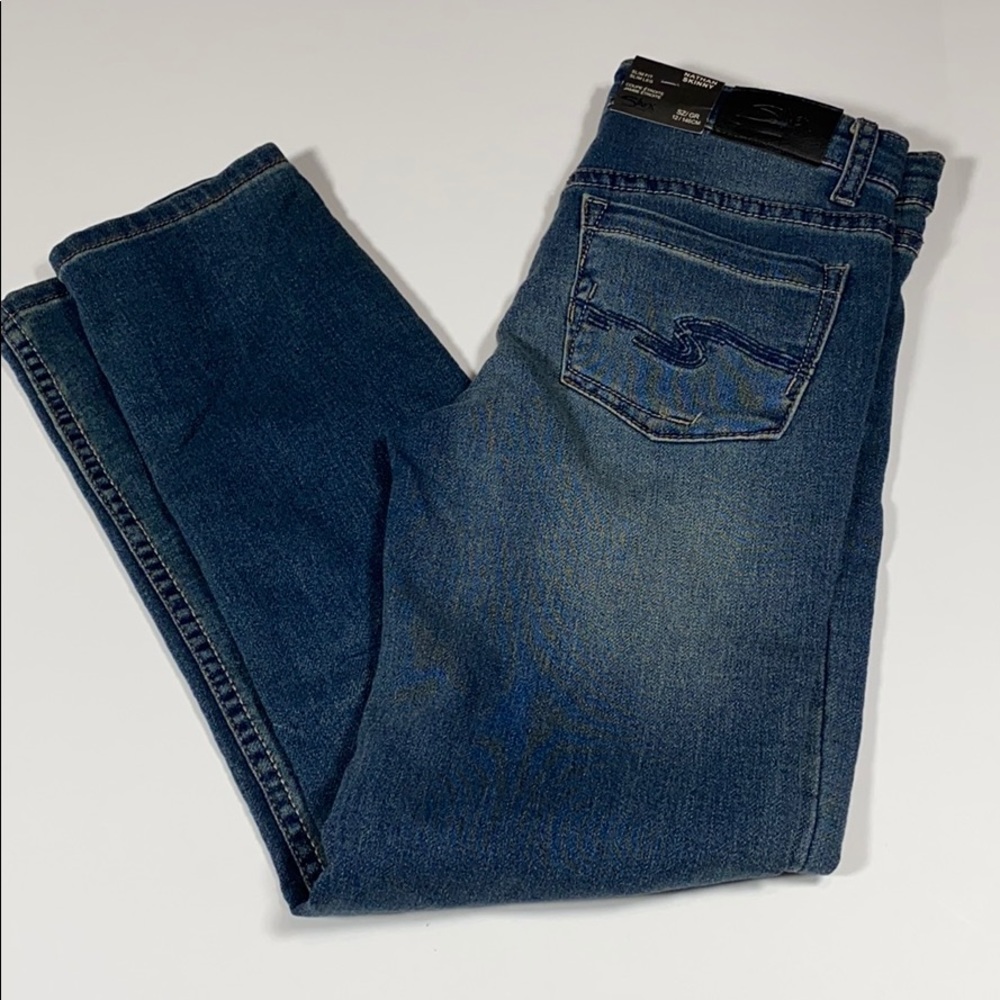 Silver Jeans SZ 12 Girls Nathan Skinny Blue Jeans